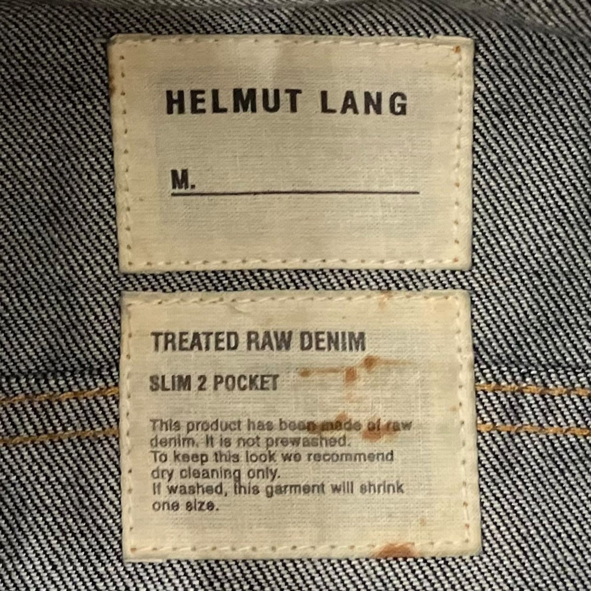 HELMUT LANG 【TREATED RAW DENIM 2 POCKET】デニムジャケット 古着・中古-6枚目のアイテム画像