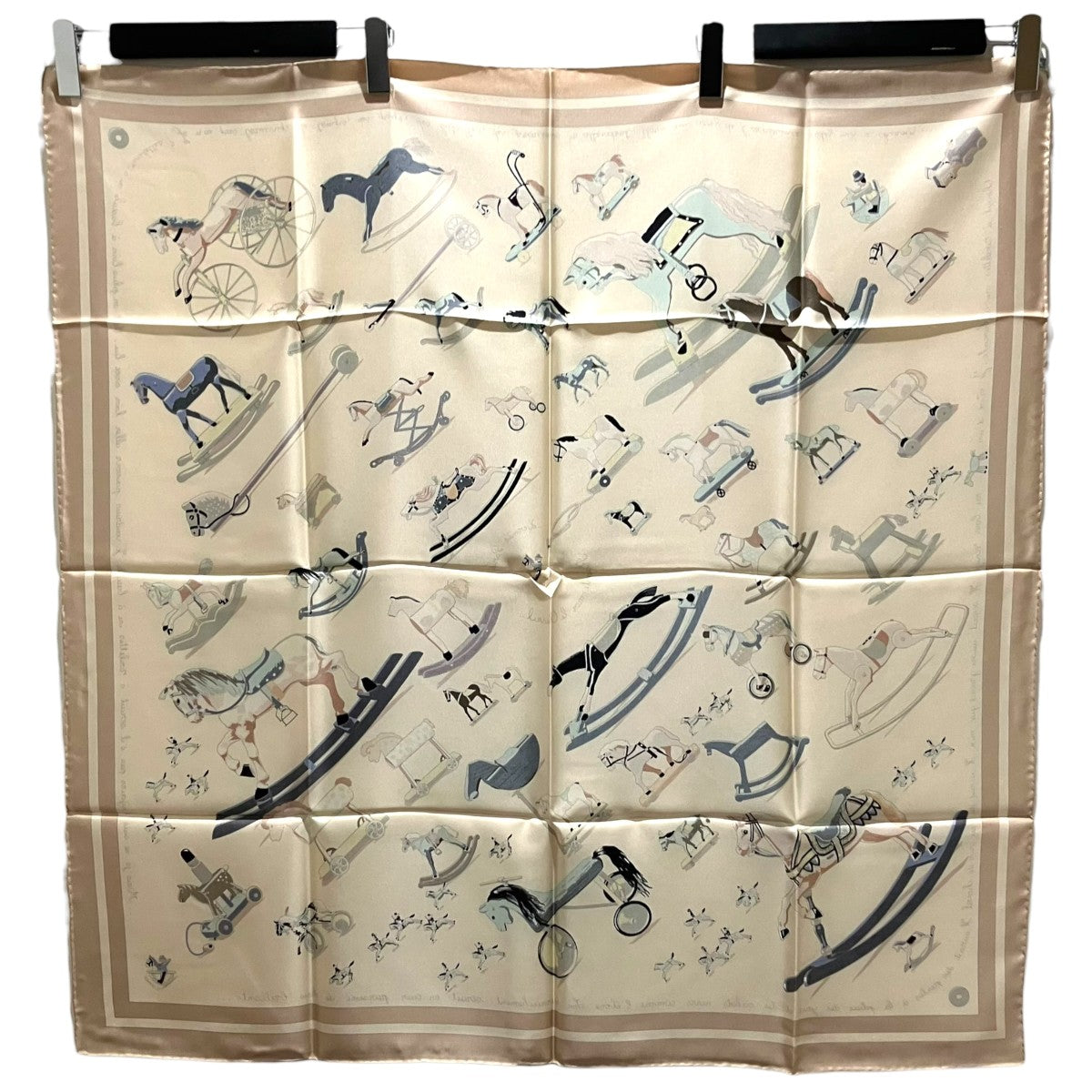 HERMES 【Raconte moi le cheval】総柄スカーフ 古着・中古-2枚目のアイテム画像