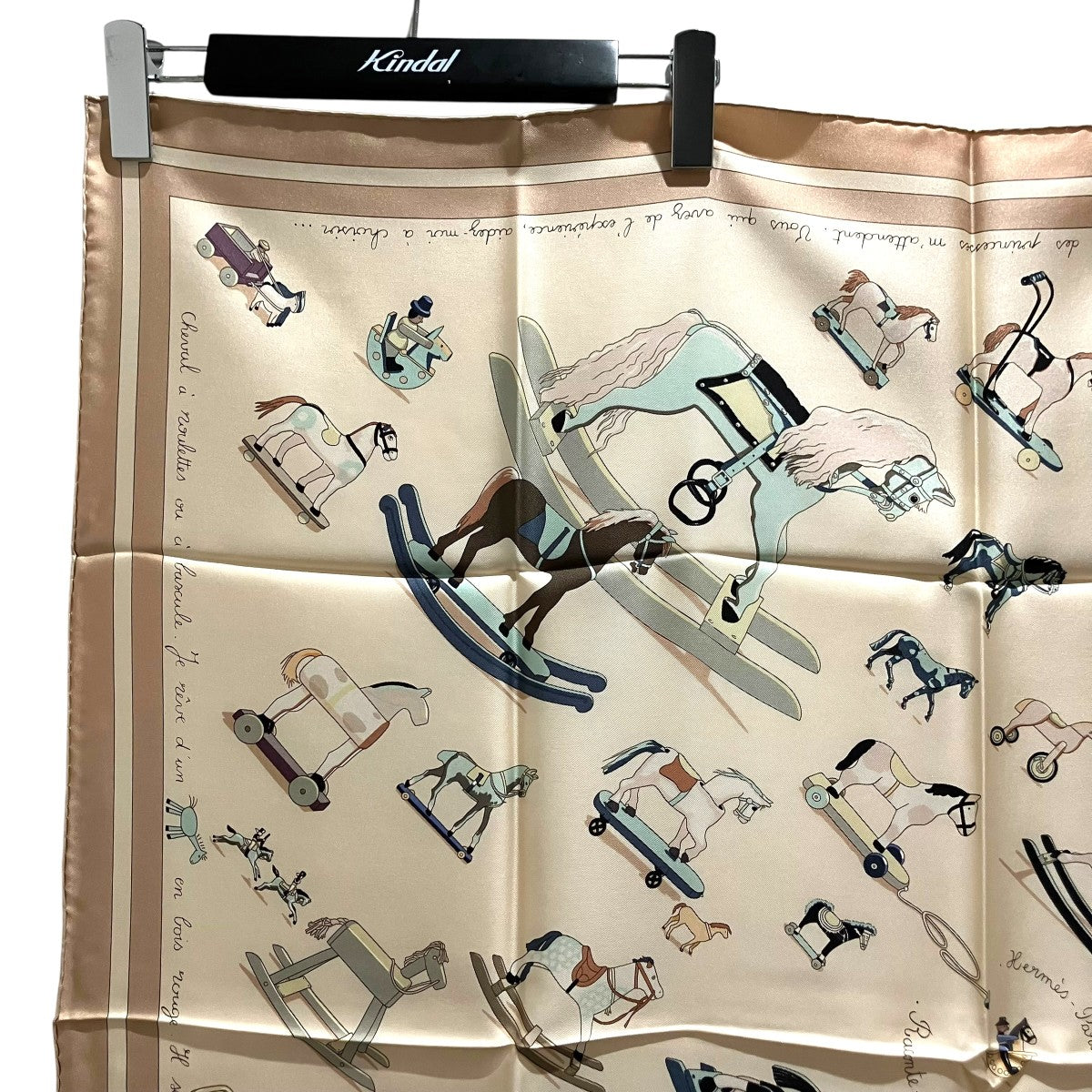HERMES 【Raconte moi le cheval】総柄スカーフ 古着・中古-3枚目のアイテム画像