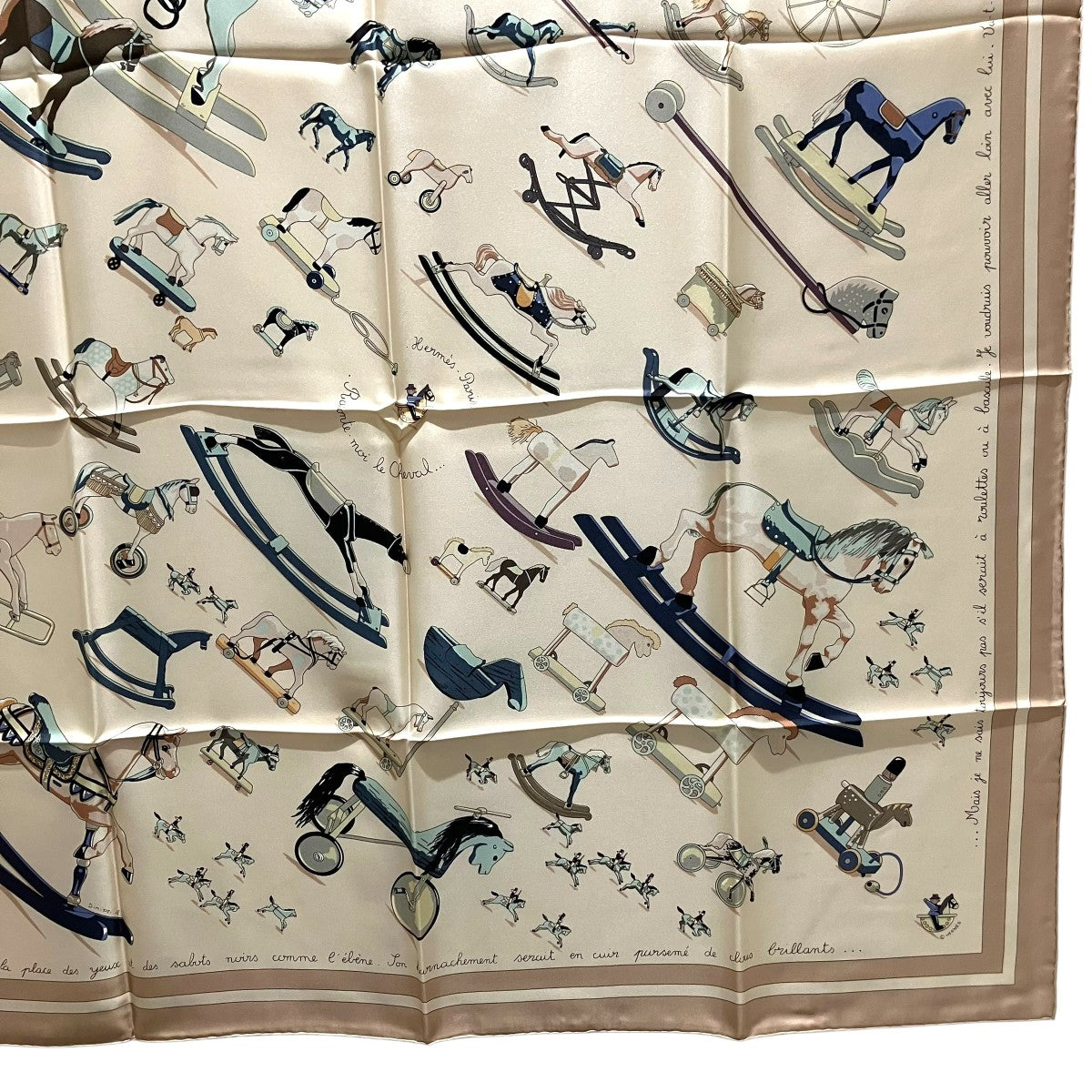 HERMES 【Raconte moi le cheval】総柄スカーフ 古着・中古-6枚目のアイテム画像