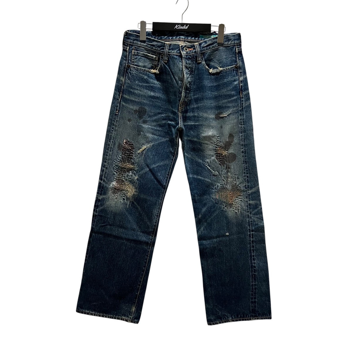KAPITAL 【LEGS期 REDEUX】BOROマルチカラー刺し子デニムパンツN｡I 古着・中古-1枚目のアイテム画像