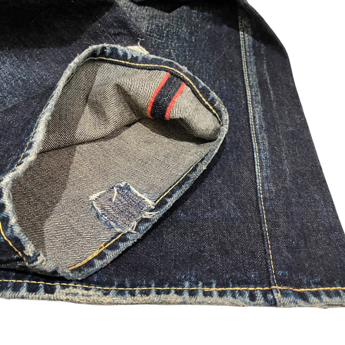 KAPITAL LEGS期吊りボタン付きデニムパンツT104 古着・中古-10枚目のアイテム画像