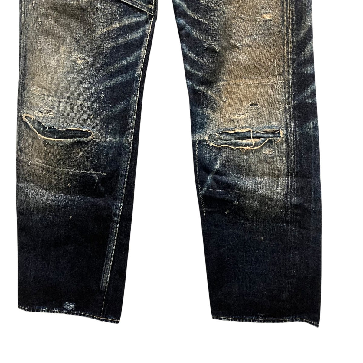 KAPITAL LEGS期吊りボタン付きデニムパンツT104 古着・中古-4枚目のアイテム画像
