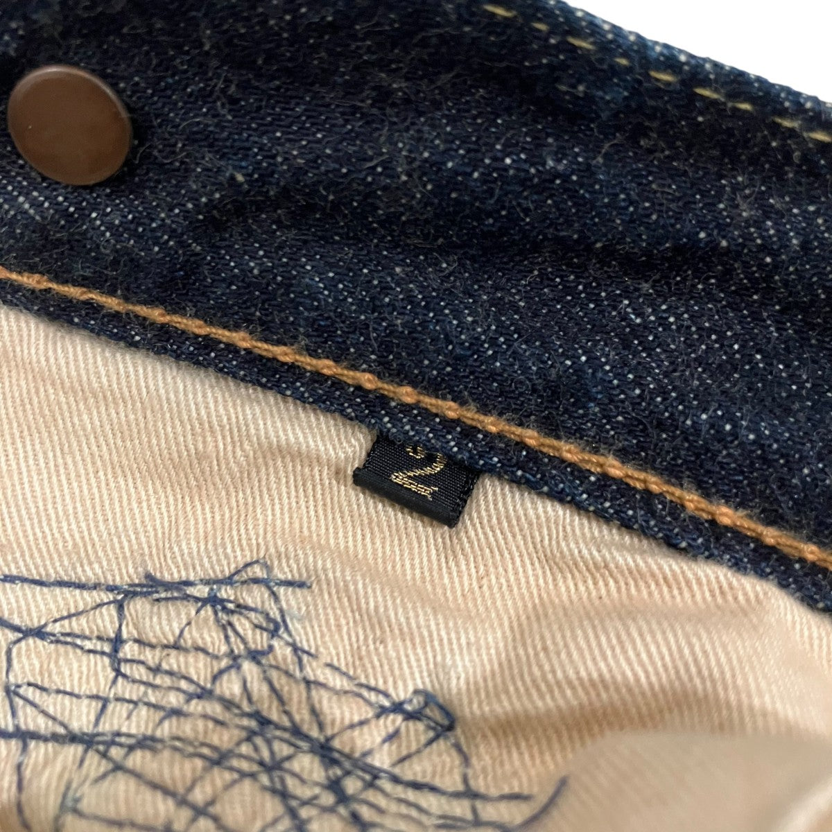 KAPITAL LEGS期吊りボタン付きデニムパンツT104 古着・中古-6枚目のアイテム画像