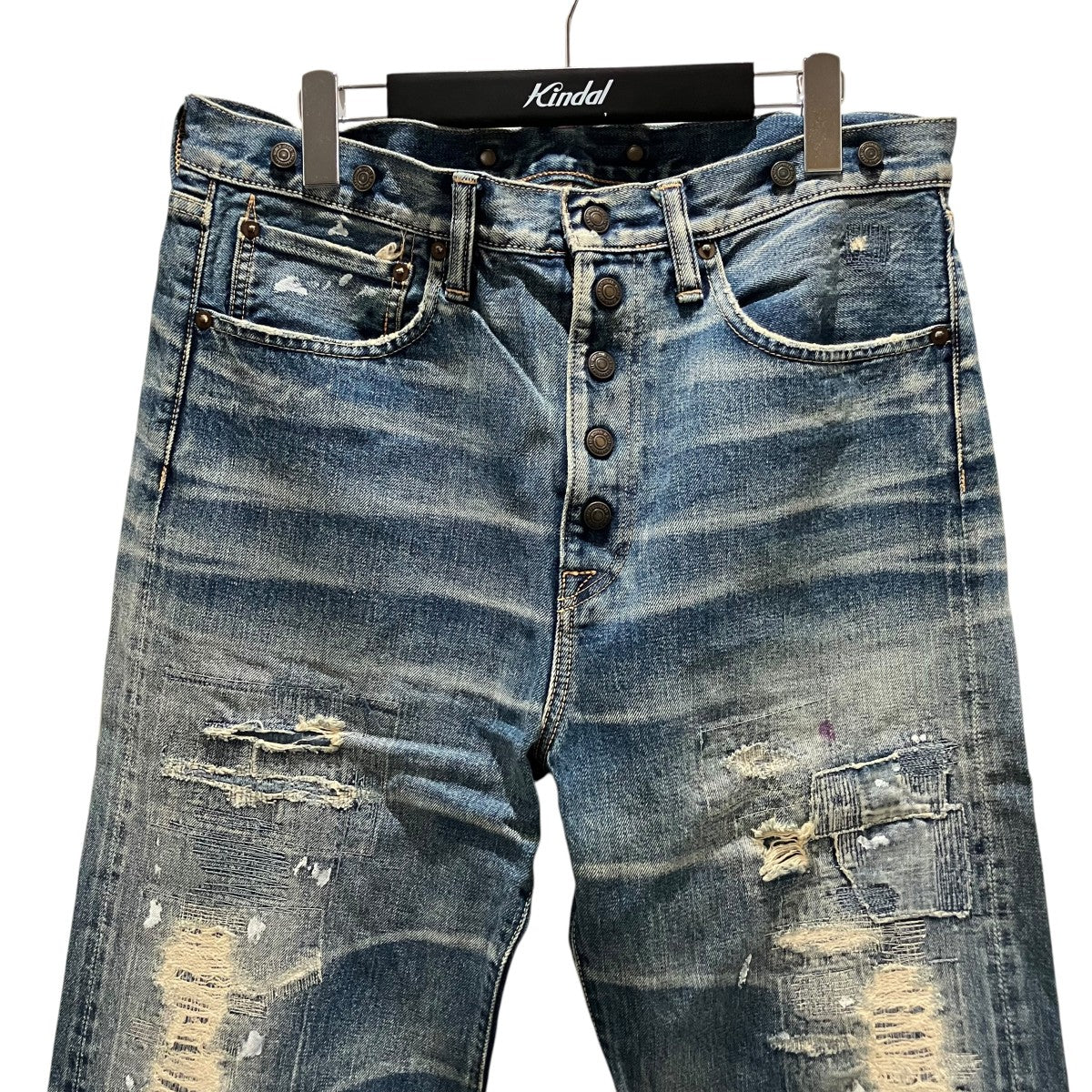 KAPITAL スナップボタンフライデニムパンツ 古着・中古-3枚目のアイテム画像