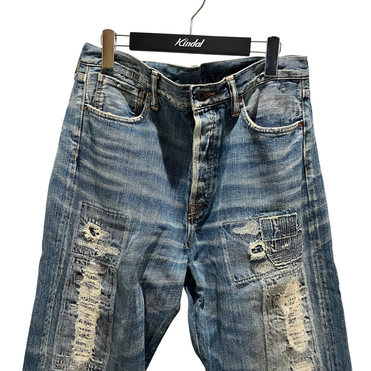 KAPITAL 【BORO】ダメージデニムパンツ 古着・中古-3枚目のアイテム画像