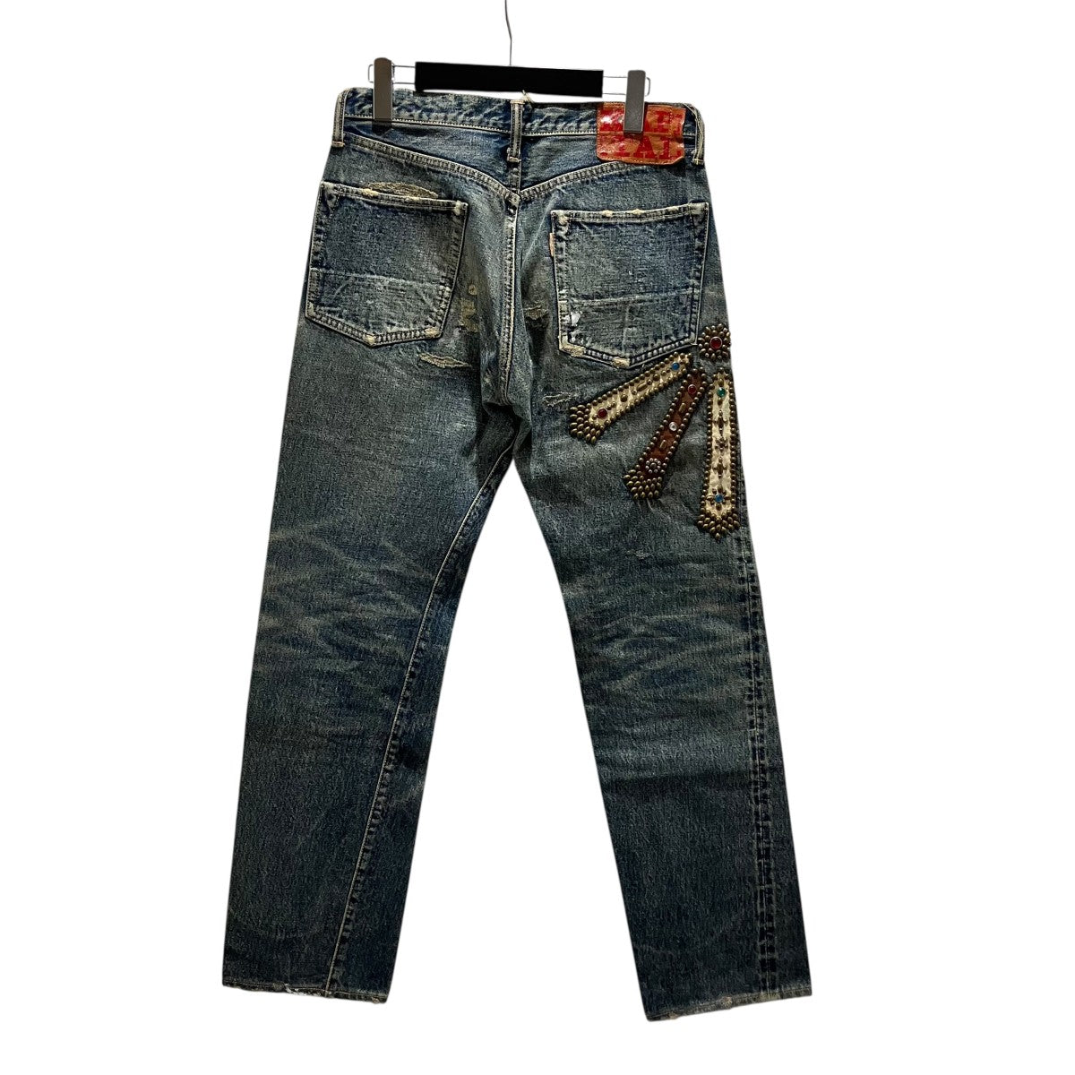 KAPITAL バックスタッズダメージデニムパンツ 古着・中古-2枚目のアイテム画像