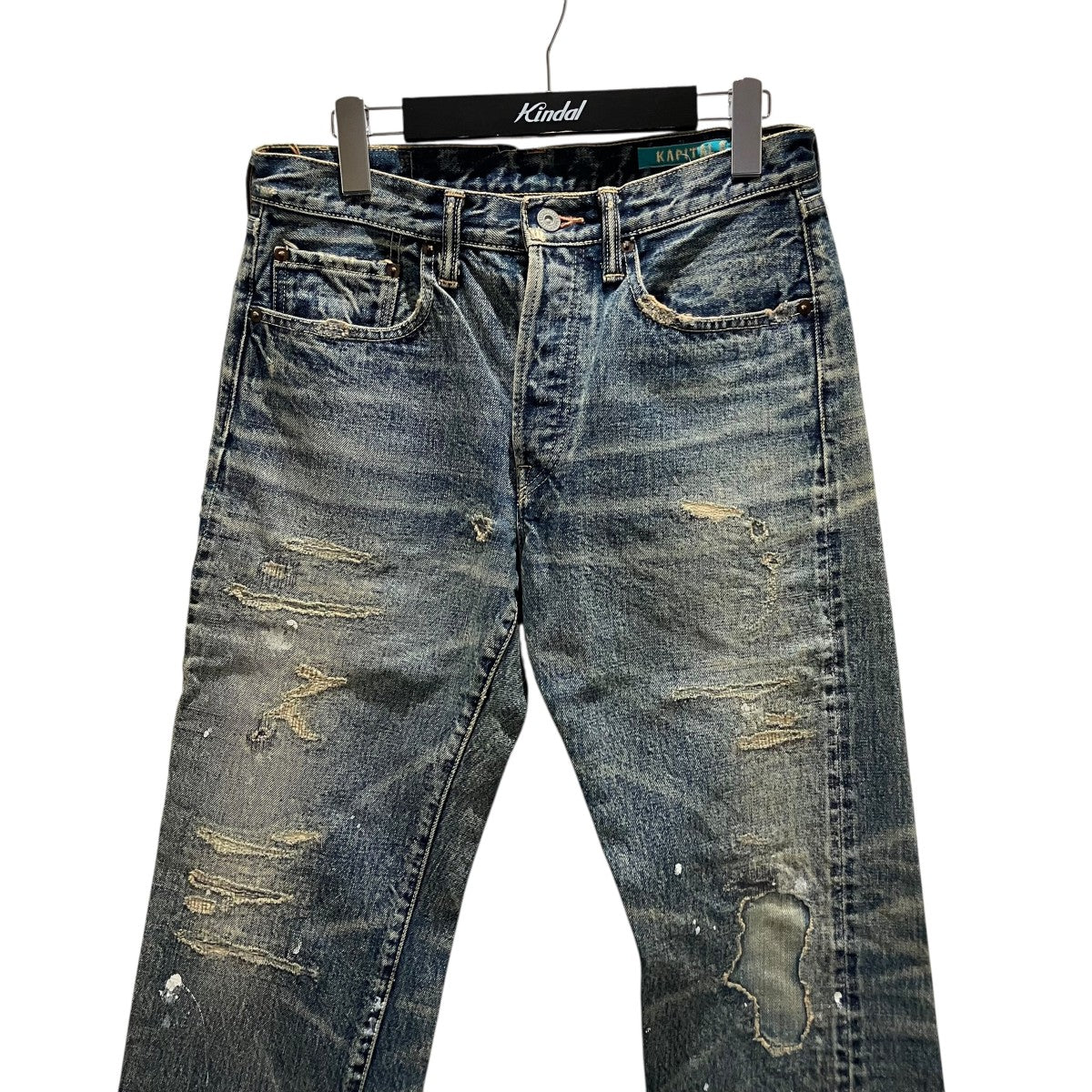 KAPITAL バックスタッズダメージデニムパンツ 古着・中古-3枚目のアイテム画像