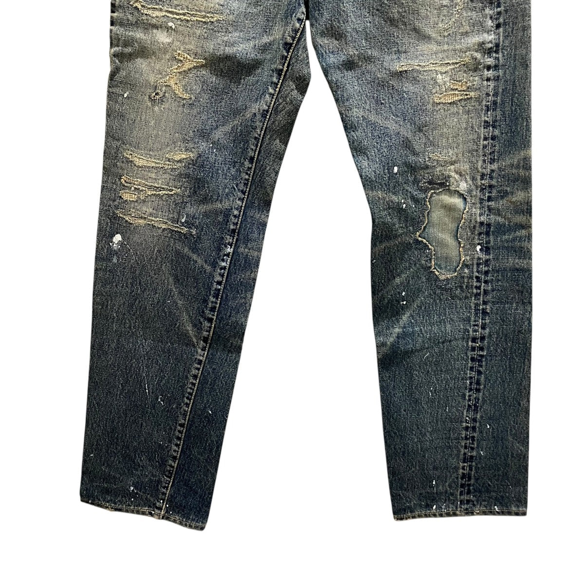 KAPITAL バックスタッズダメージデニムパンツ 古着・中古-4枚目のアイテム画像