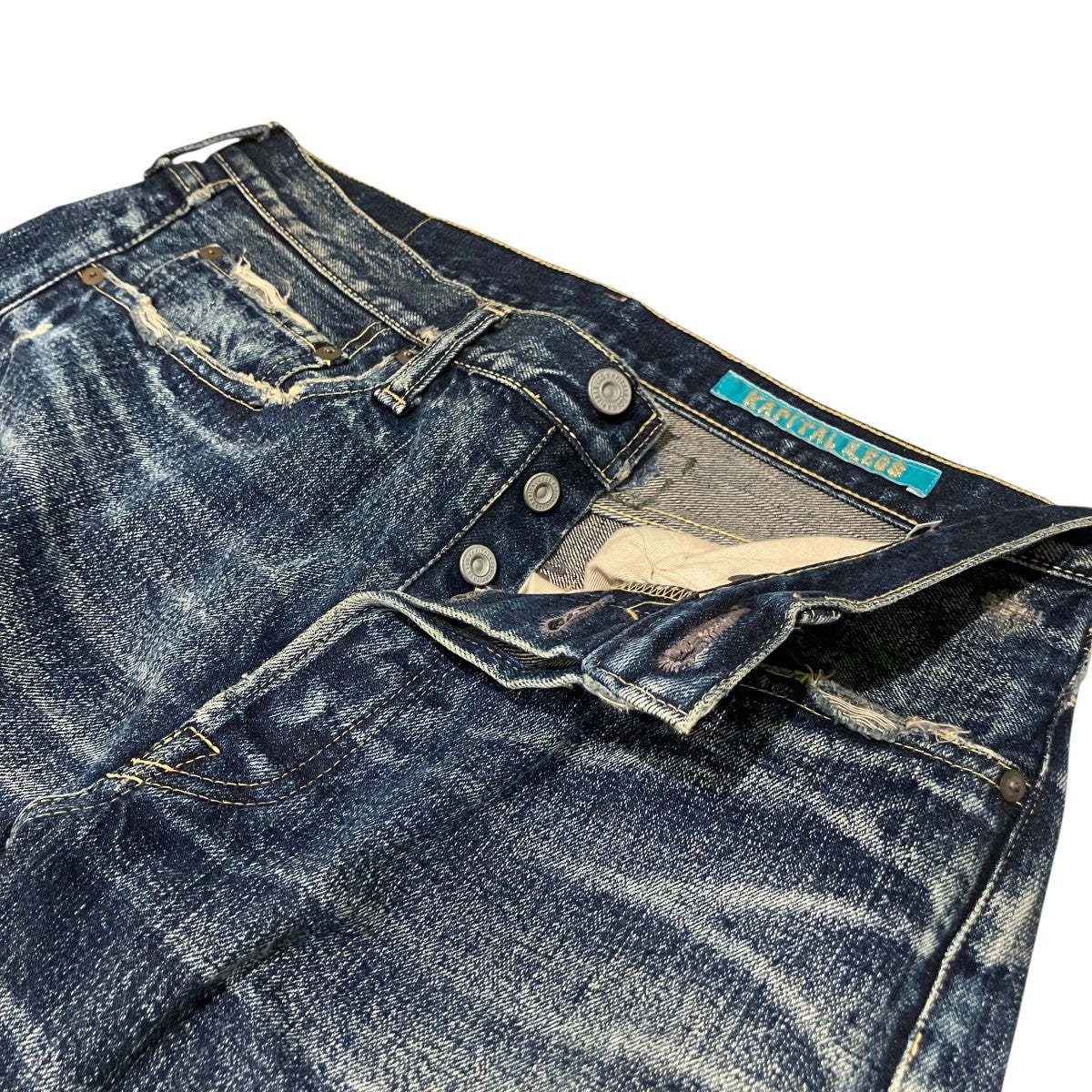 KAPITAL ダメージデニムパンツ 古着・中古-3枚目のアイテム画像
