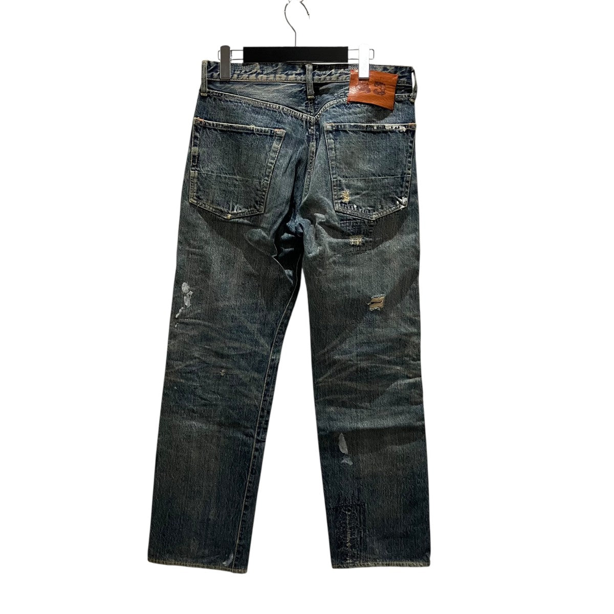 KAPITAL フロントスタッズダメージデニムパンツ 古着・中古-2枚目のアイテム画像