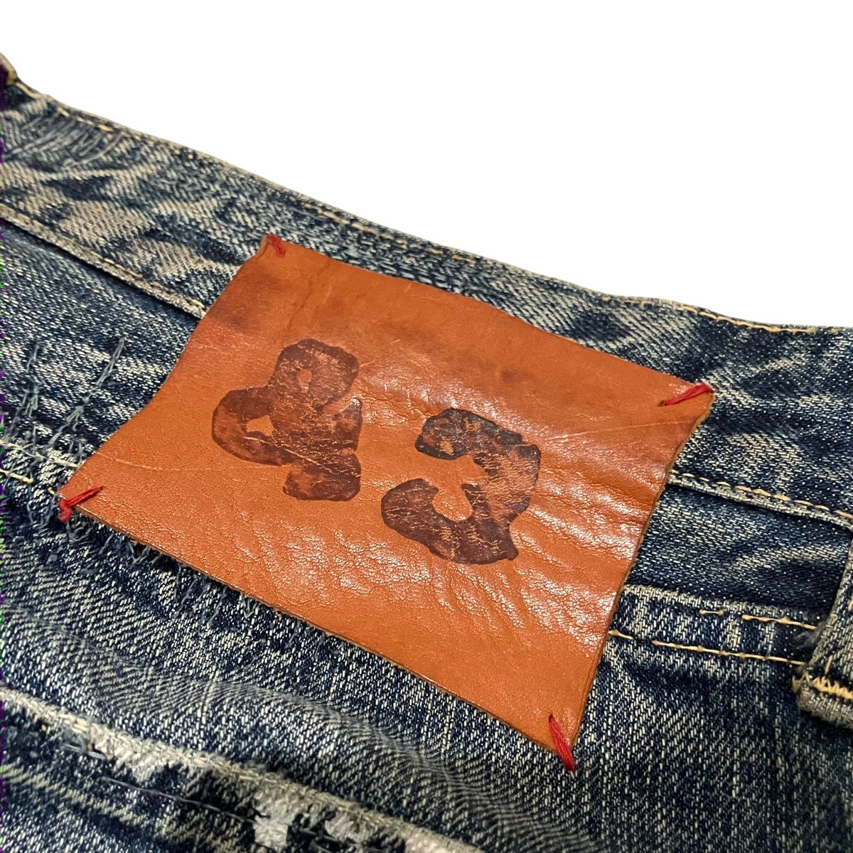 KAPITAL フロントスタッズダメージデニムパンツ 古着・中古-9枚目のアイテム画像