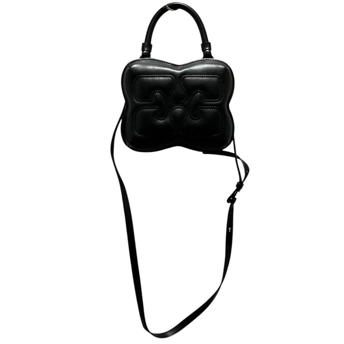 新品未使用GANNI BUTTERFLY スモールショルダーハンドバッグ2way Ganni(ガニー) 【BUTTERFLY CROSSBODY】2WAYバッグ ブラック｜【公式