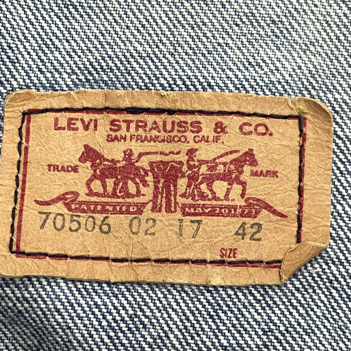 LEVI’S 80’sデニムジャケット70506 0217 古着・中古-6枚目のアイテム画像