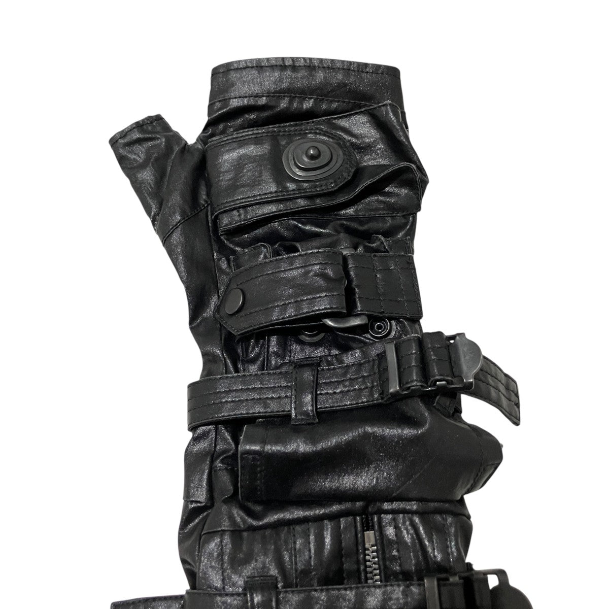 JULIUS 26SSLAMINATED CLOTH ACCESSORY9レザーグローブ937ACU9 古着・中古-4枚目のアイテム画像