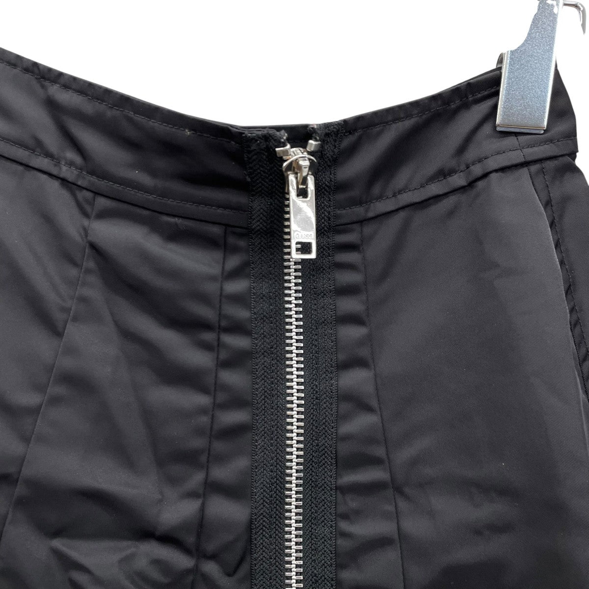 Ganni フロントジップナイロンスカート6318 古着・中古-3枚目のアイテム画像