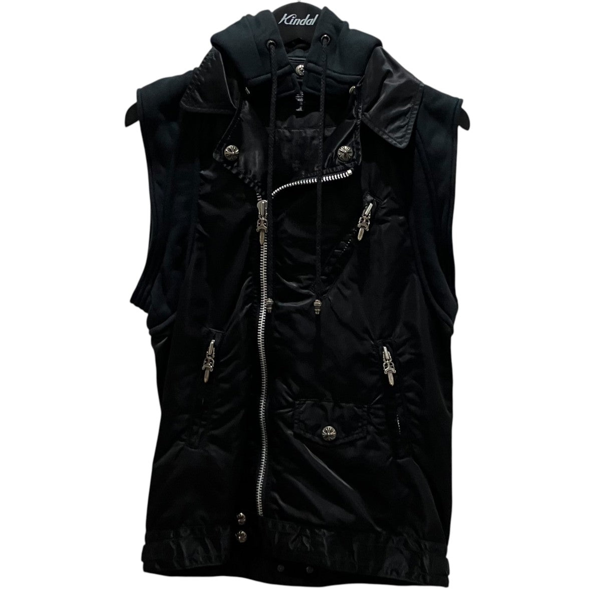 CHROME HEARTS 【ダガージップ クロスボール】ライダースナイロンベスト 古着・中古-1枚目のアイテム画像