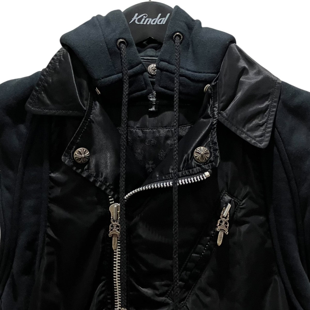 CHROME HEARTS 【ダガージップ クロスボール】ライダースナイロンベスト 古着・中古-3枚目のアイテム画像