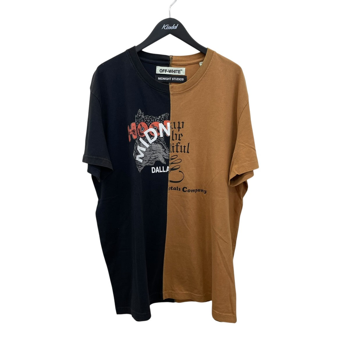 OFFWHITE×MIDNIGHT STUDIOUS 切替Tシャツ 古着・中古-1枚目のアイテム画像