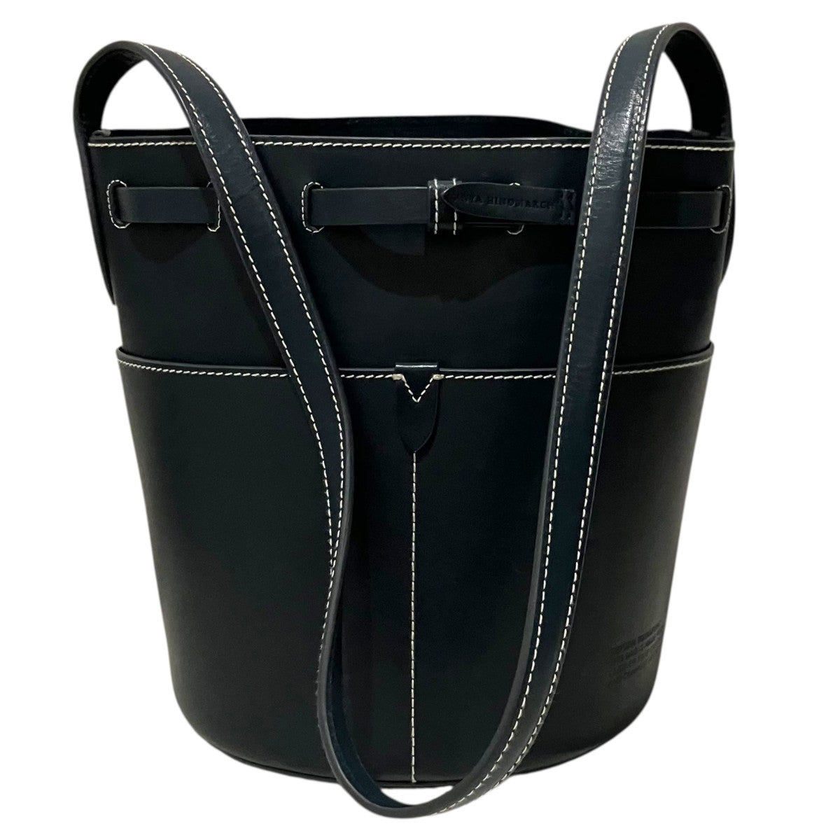 ANYA HINDMARCH 【RETURN TO NATURE BUCKET BAG SMALL IN MARINE COMPOSTABLE LEATHER】バケットバッグ172455 古着・中古-2枚目のアイテム画像