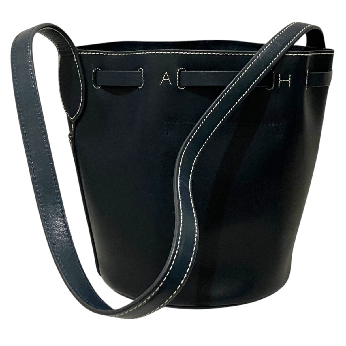 ANYA HINDMARCH 【RETURN TO NATURE BUCKET BAG SMALL IN MARINE COMPOSTABLE LEATHER】バケットバッグ172455 古着・中古-3枚目のアイテム画像