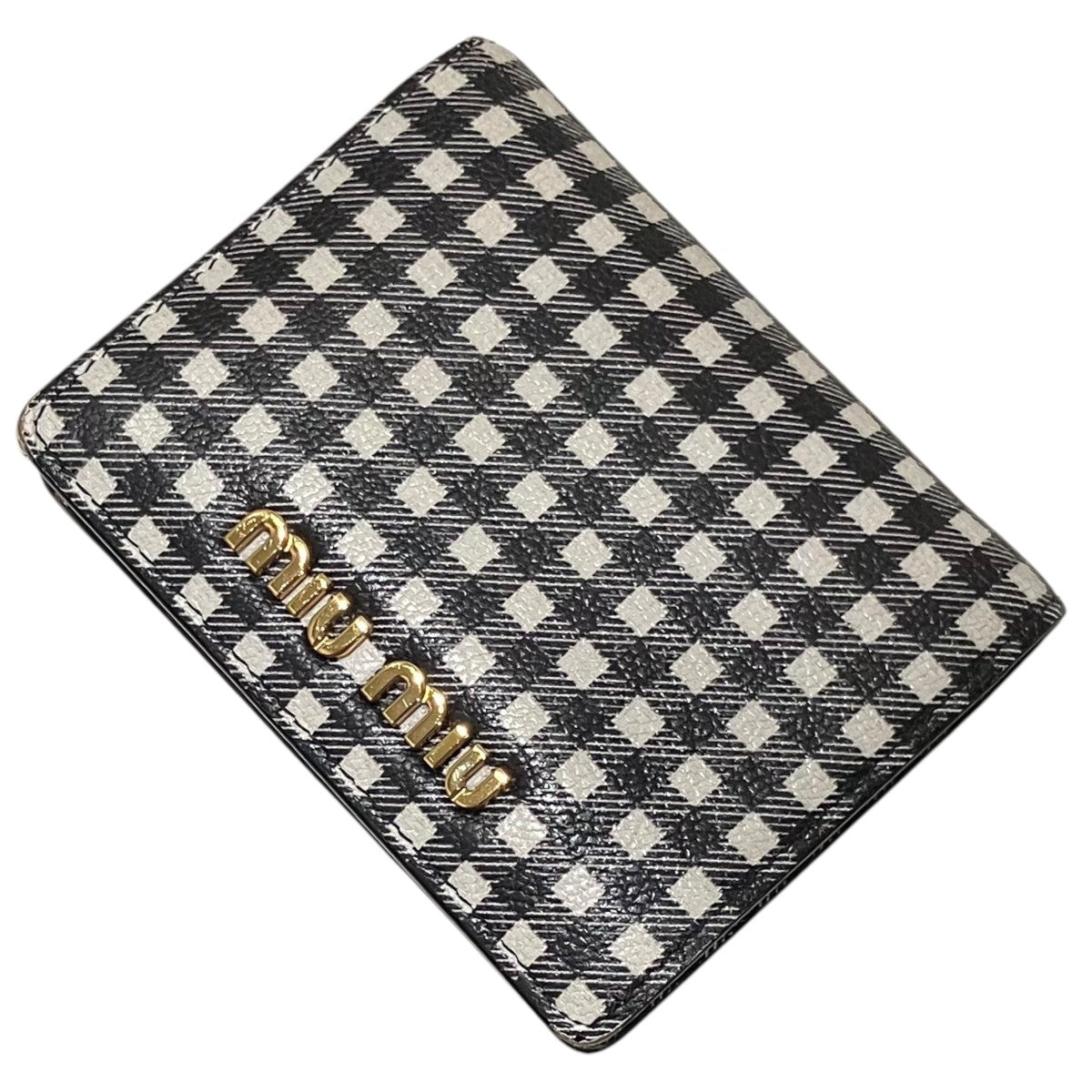 MIU MIU 【レザーコンパクトウォレット】2つ折り財布5MV204 古着・中古-1枚目のアイテム画像