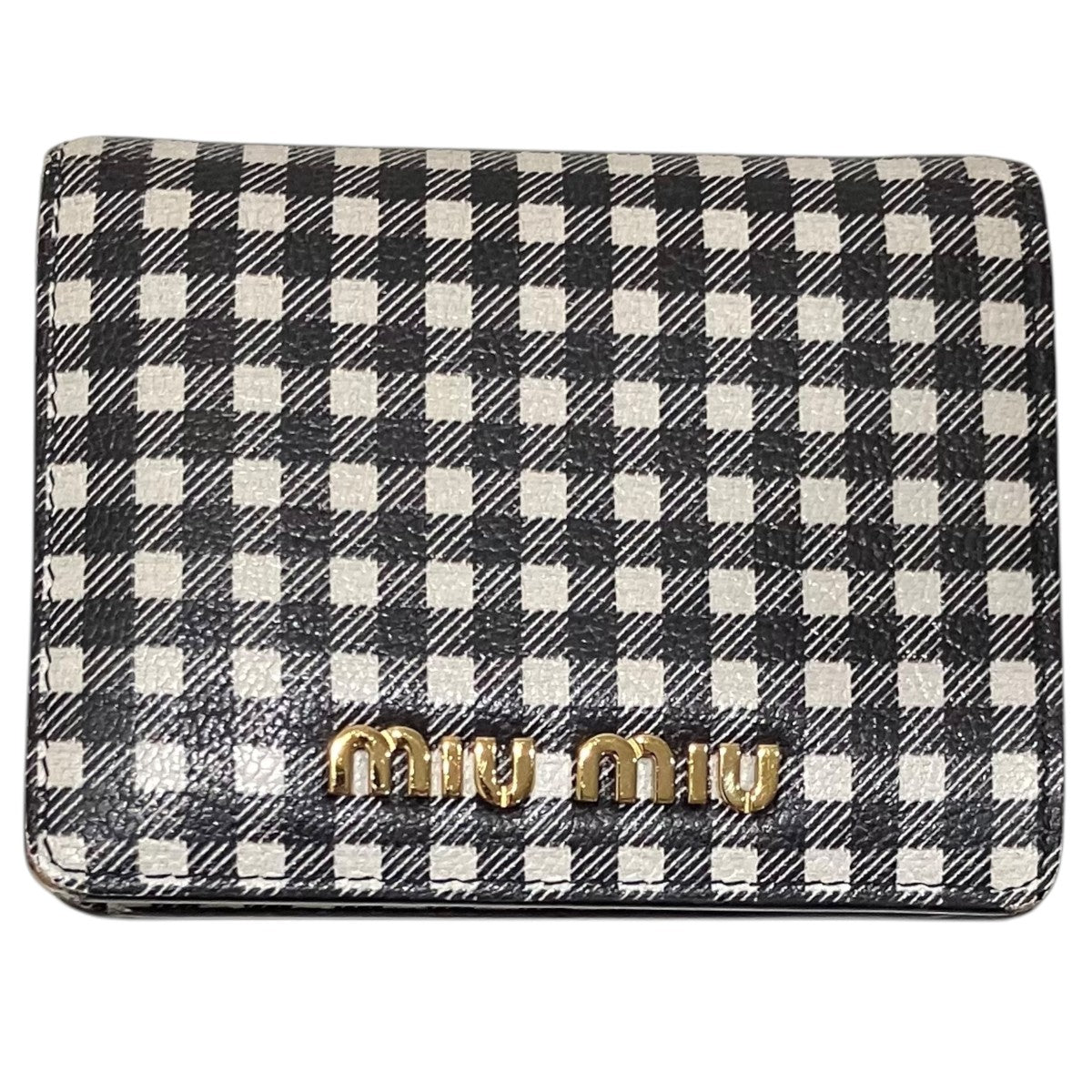 MIU MIU 【レザーコンパクトウォレット】2つ折り財布5MV204 古着・中古-2枚目のアイテム画像