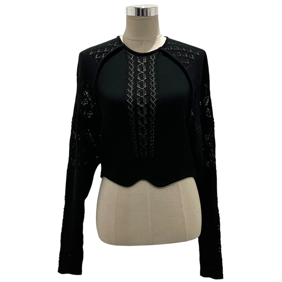 mame kurogouchi 25SS【Lace Knitted Top】レース編みニットMM25SS-KN069 古着・中古-1枚目のアイテム画像