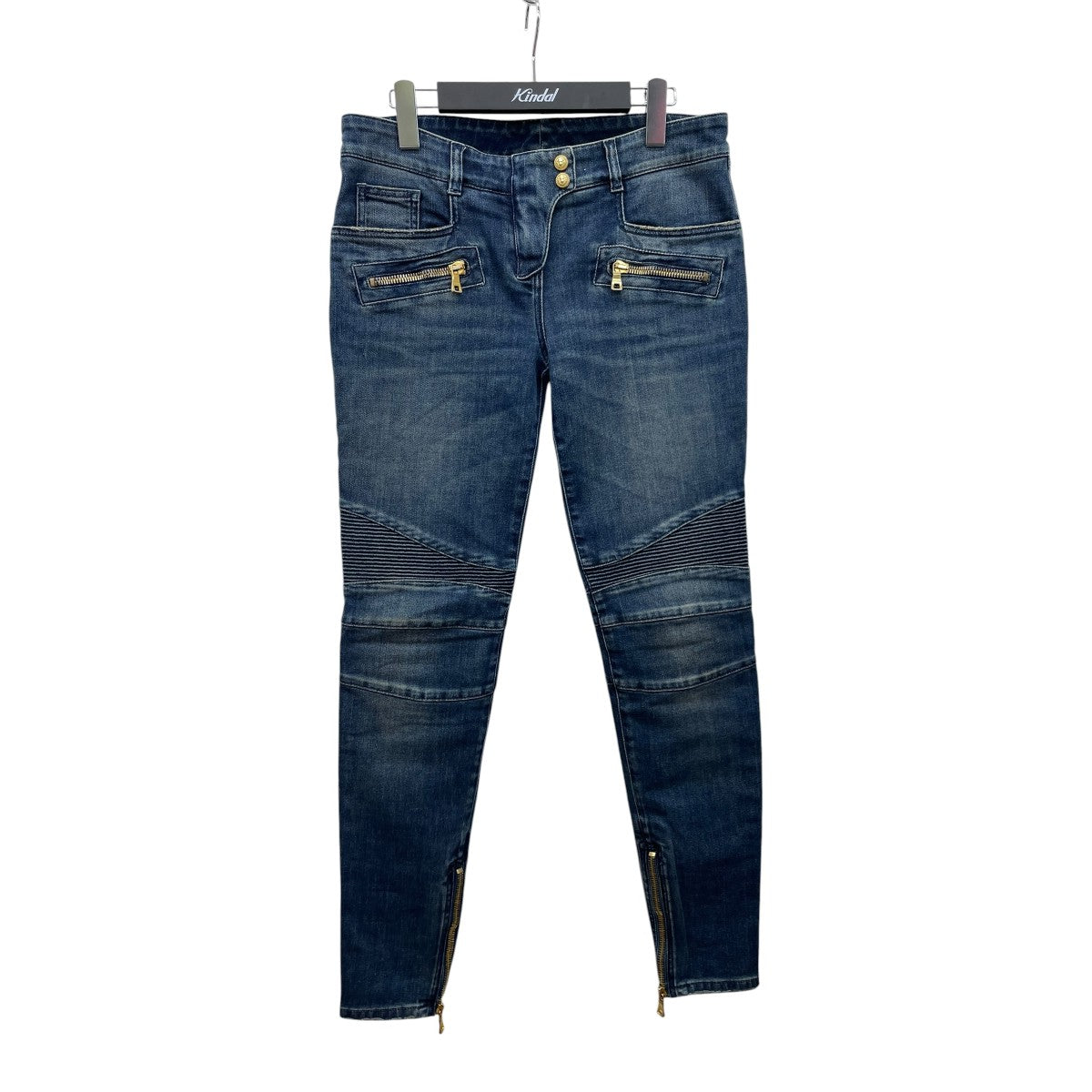 BALMAIN バイカーデニムパンツ995998-264N 古着・中古-1枚目のアイテム画像