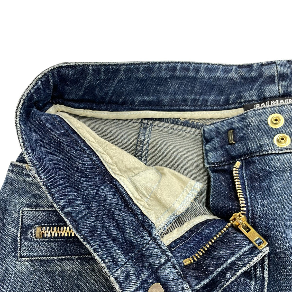 BALMAIN バイカーデニムパンツ995998-264N 古着・中古-3枚目のアイテム画像