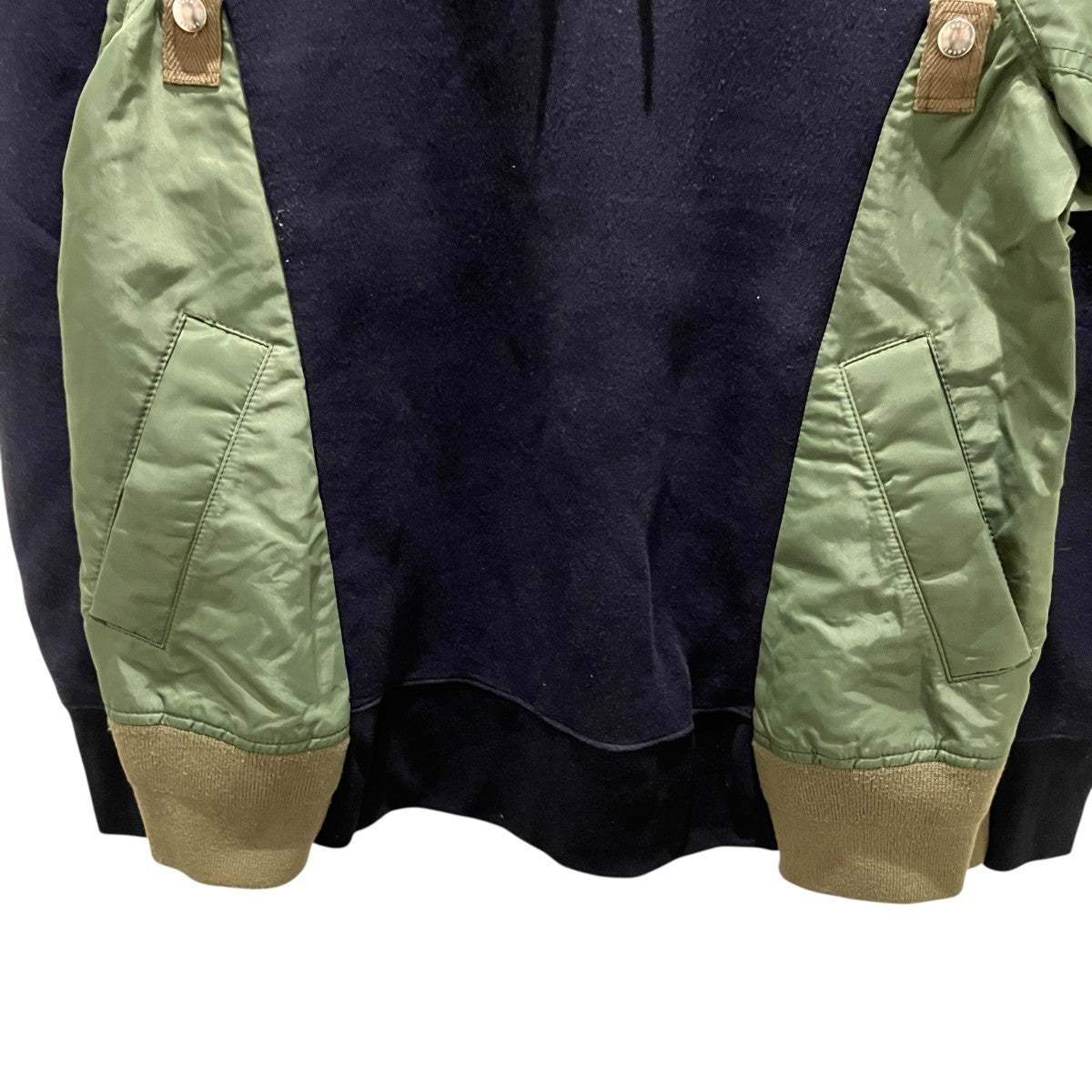 sacai 【Sponge Sweat x MA-1 Hoodie】ドッキングパーカーSCM-033 古着・中古-4枚目のアイテム画像