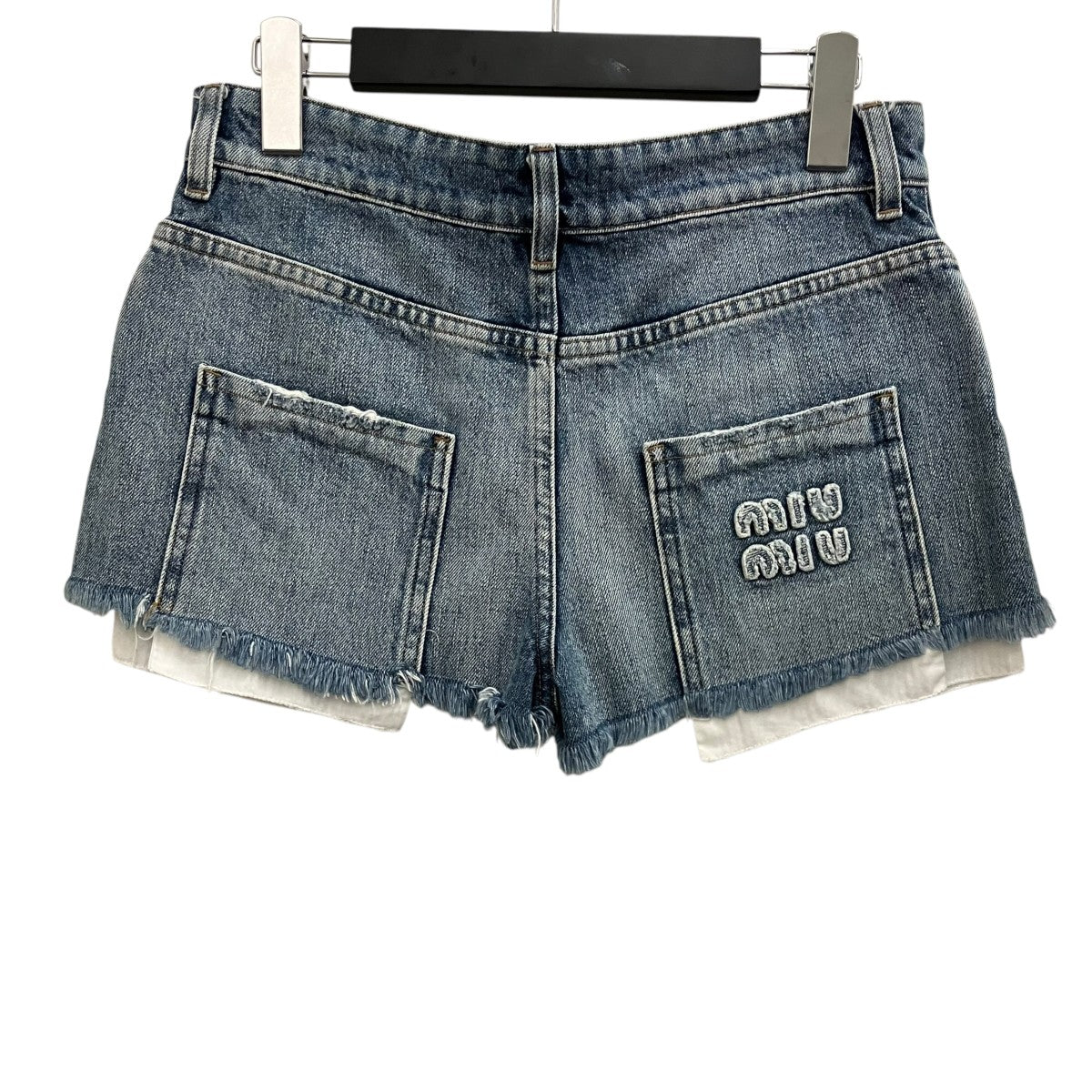 MIU MIU デニムショートパンツGWP434 古着・中古-2枚目のアイテム画像