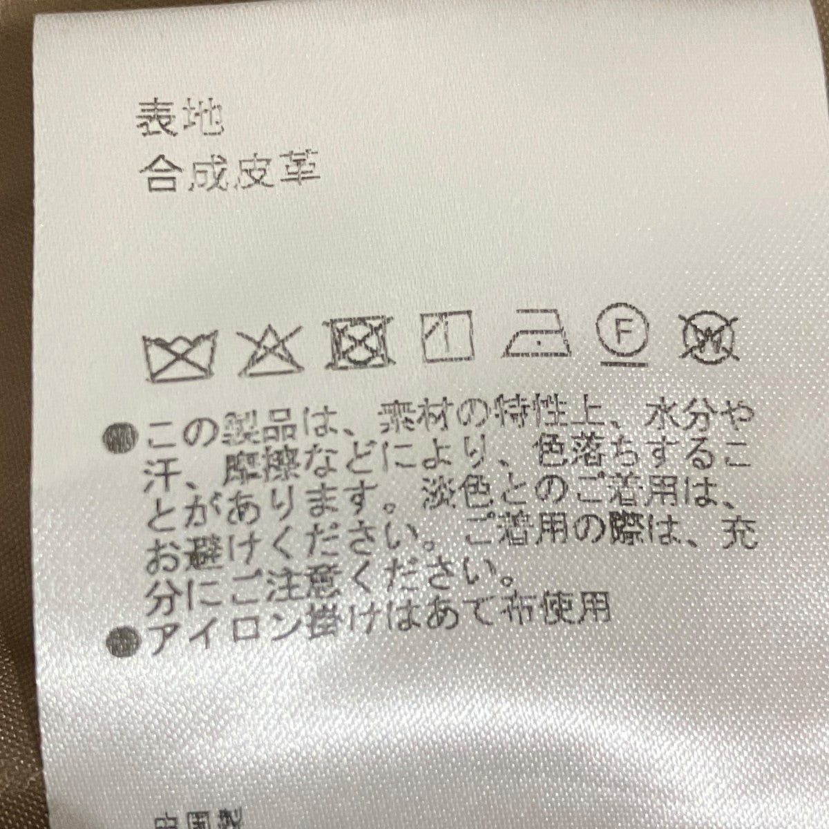 TAUPE 【TACTICAL LEATHER FLIGHT JACKET】フェイクレザージャケットTPM25102001 古着・中古-7枚目のアイテム画像