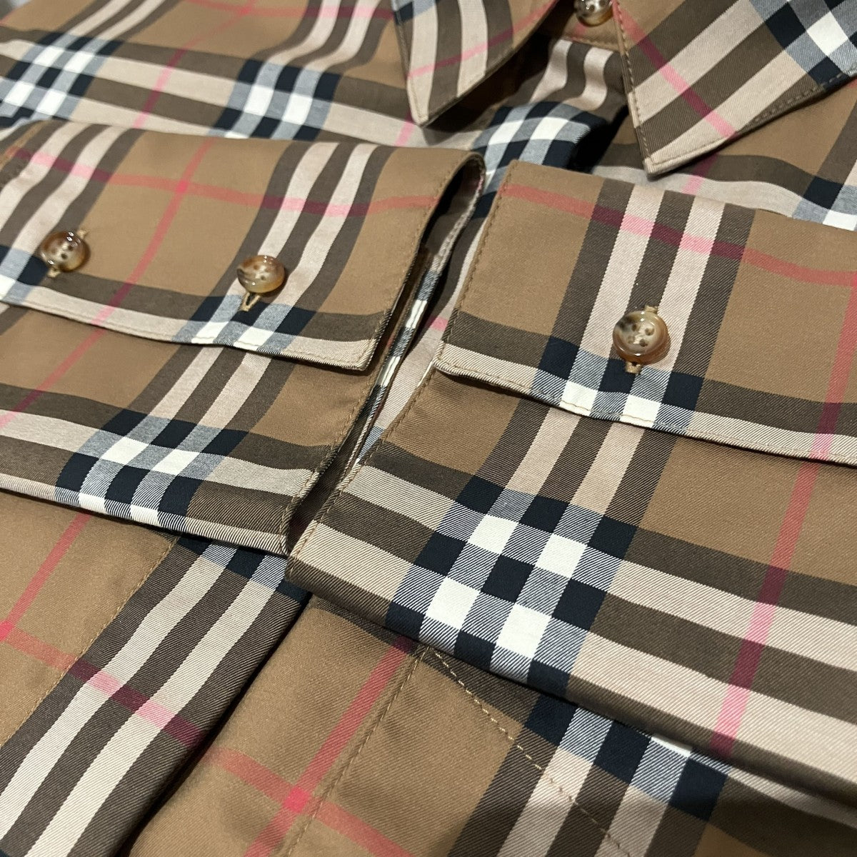 BURBERRY チェックシャツワンピース8093477 古着・中古-6枚目のアイテム画像