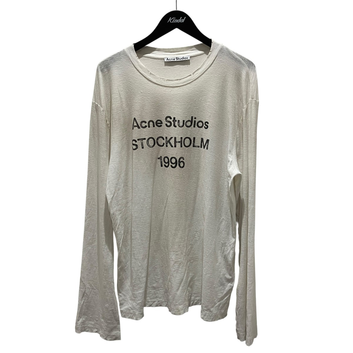 ACNE STUDIOS スプレー仕上げ1996ロゴTシャツ長袖カットソー 古着・中古-1枚目のアイテム画像