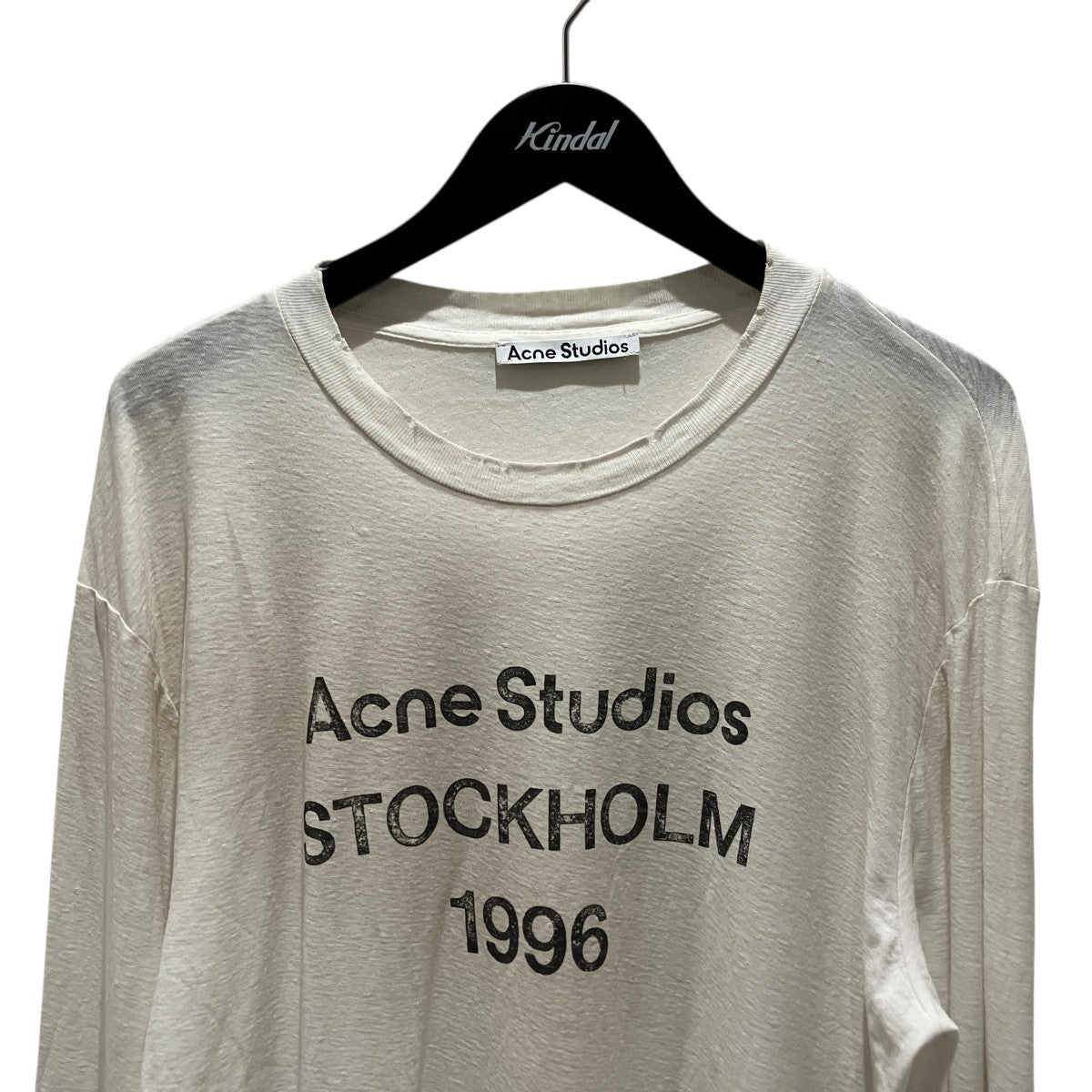 ACNE STUDIOS スプレー仕上げ1996ロゴTシャツ長袖カットソー 古着・中古-3枚目のアイテム画像