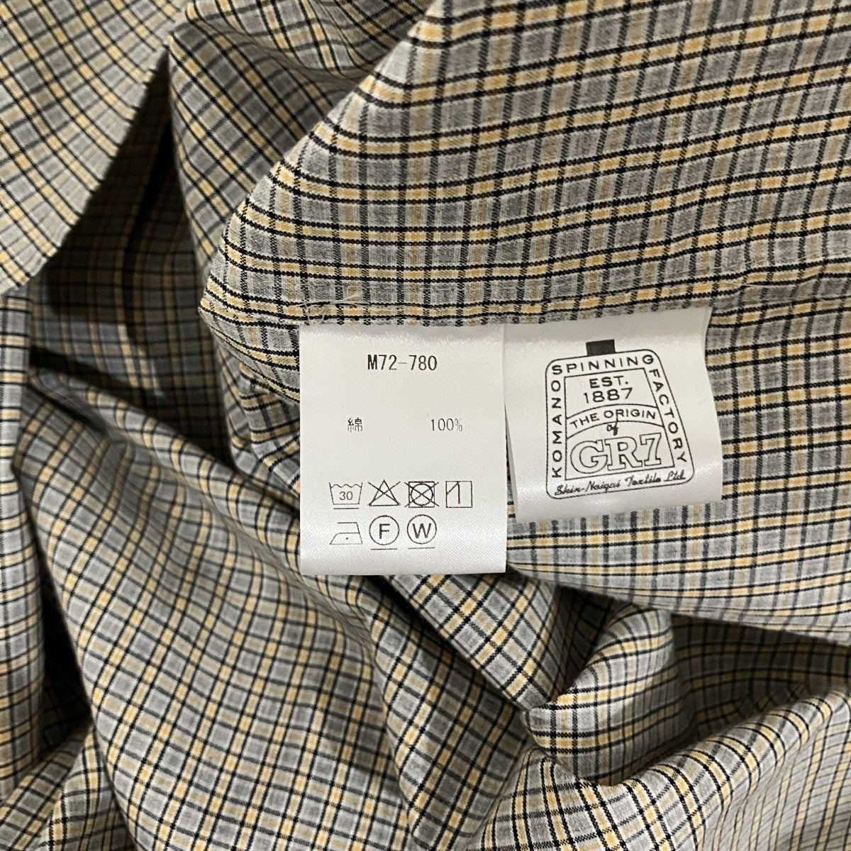 【GR7 MIXED POPLIN CHECK L／S】チェックシャツM72-780