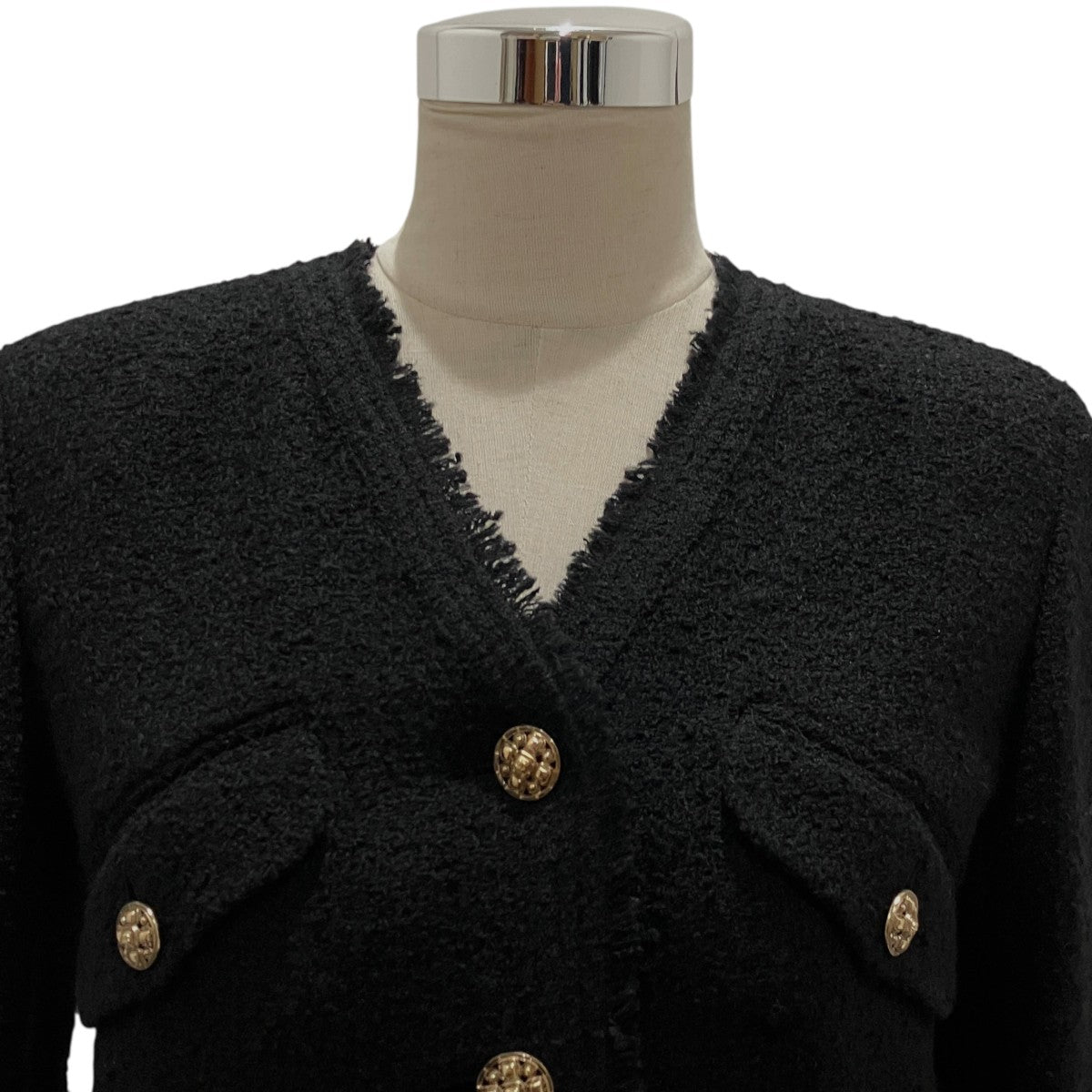 CHANEL 【METIERS D’ART】ツイードロングジャケットP64572V60407 古着・中古-4枚目のアイテム画像