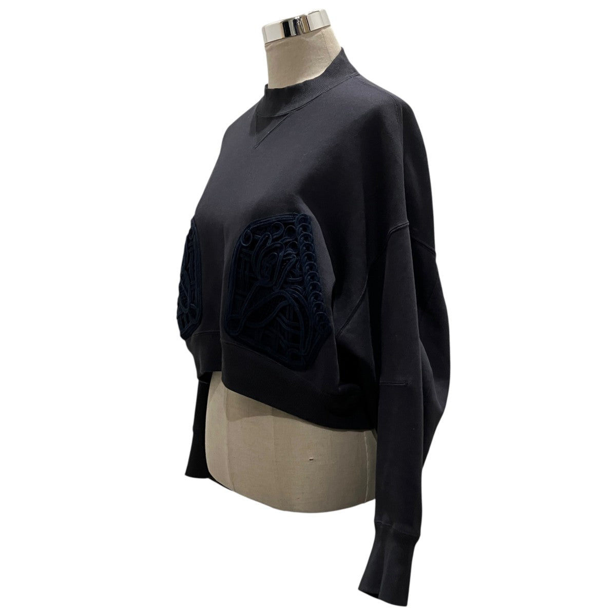 mame kurogouchi 25SS【Cording Embroidery Cropped Sweatshirt】スウェットMM25SS-JS051 古着・中古-3枚目のアイテム画像