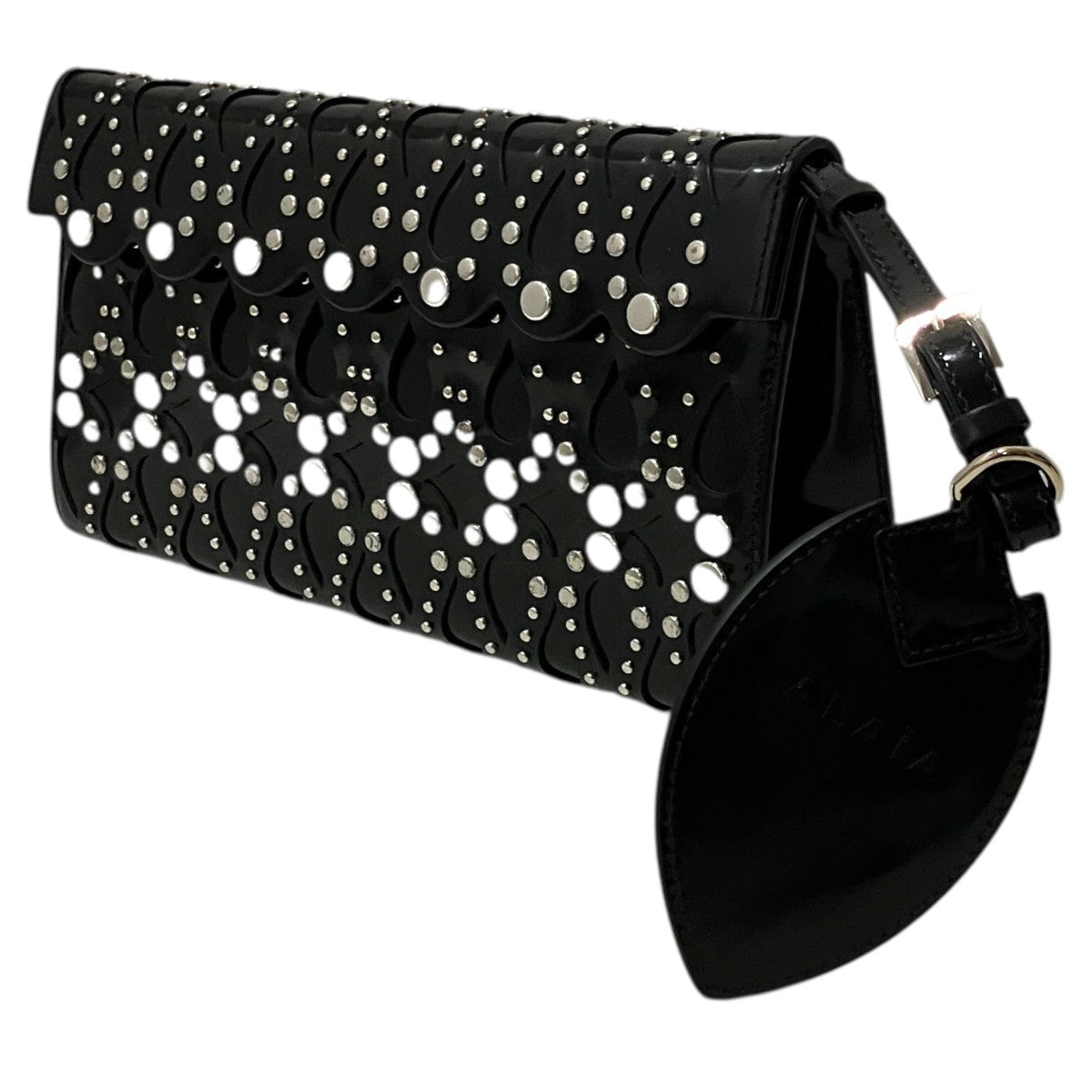 ALAIA 【Patent Leather Studded Flap Clutch】クラッチバッグ 古着・中古-1枚目のアイテム画像