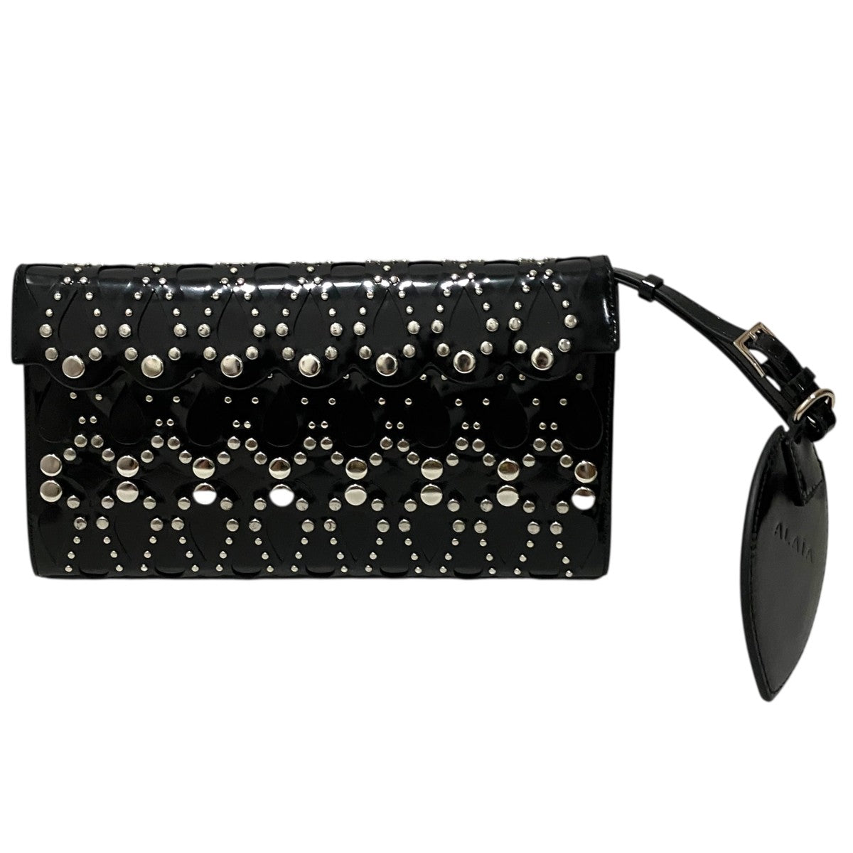 ALAIA 【Patent Leather Studded Flap Clutch】クラッチバッグ 古着・中古-2枚目のアイテム画像