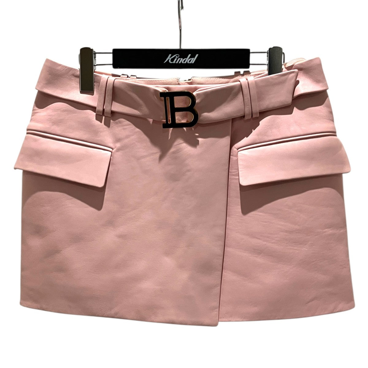 BALMAIN レザーミニスカート 古着・中古-1枚目のアイテム画像