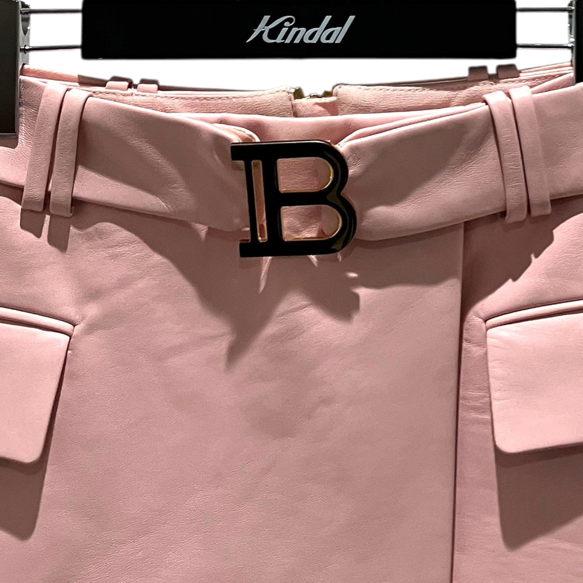 BALMAIN レザーミニスカート 古着・中古-3枚目のアイテム画像