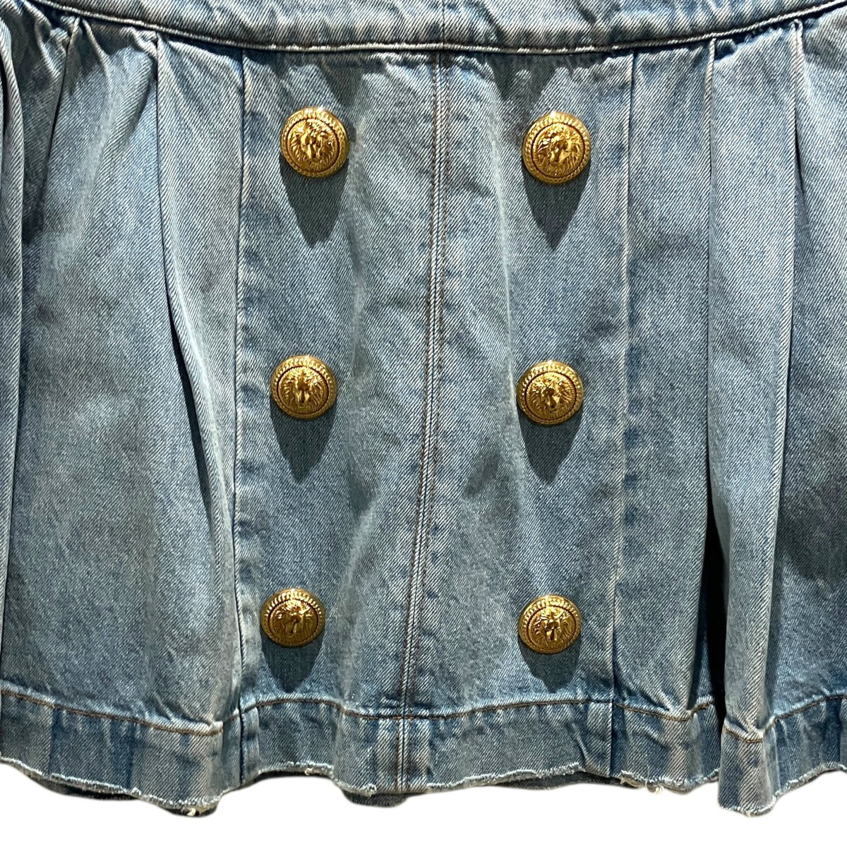 BALMAIN デニムスカートLA156DC23 古着・中古-4枚目のアイテム画像