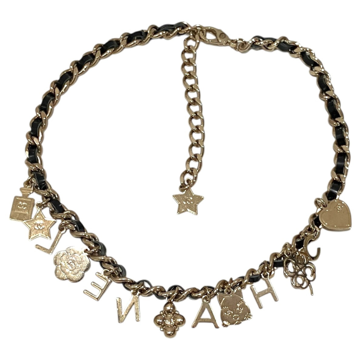 CHANEL 【キャット カメリア ロゴチャーム】レザー ネックレスA96760 古着・中古-3枚目のアイテム画像