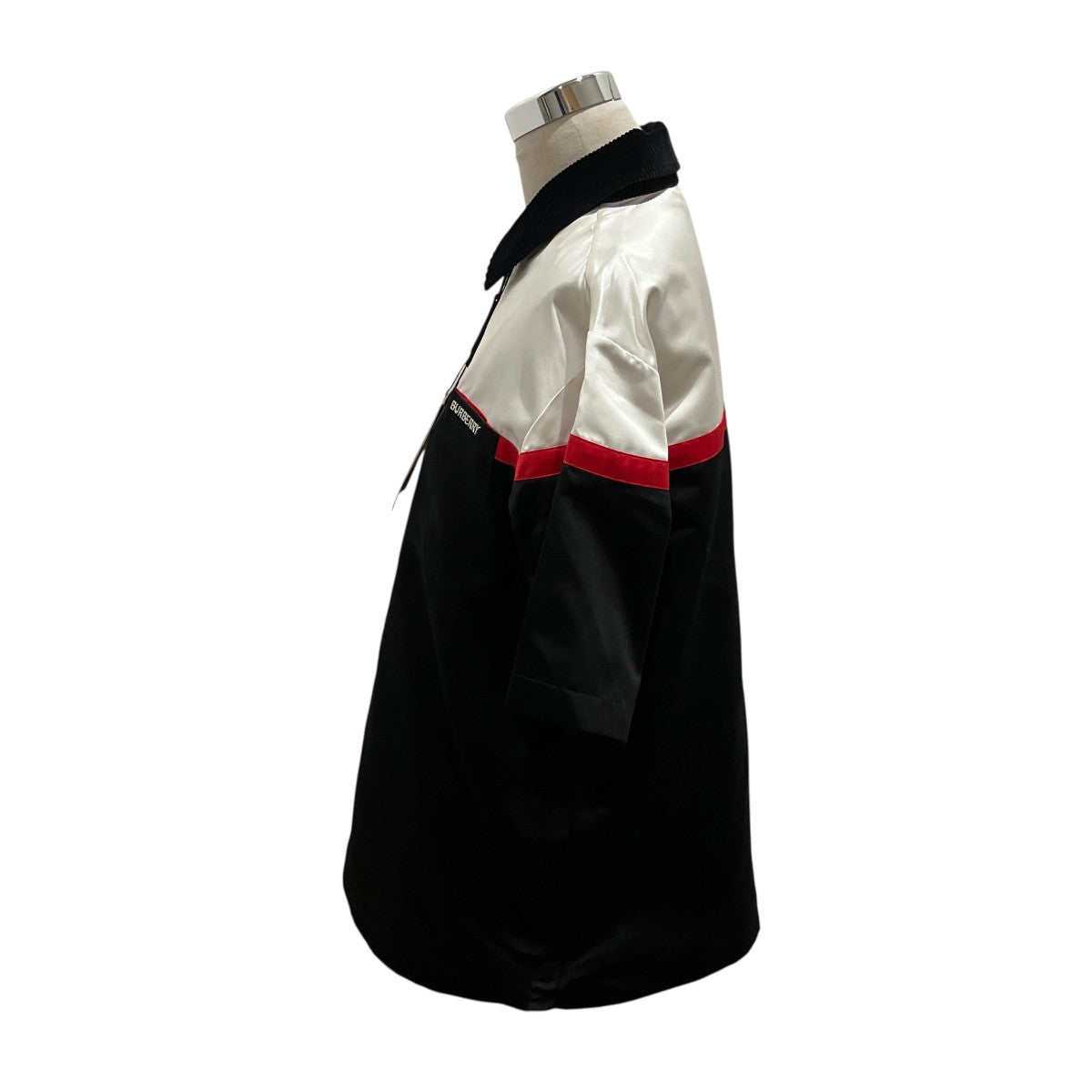BURBERRY ハーフジップ半袖サテンボーリングシャツ4566933 古着・中古-5枚目のアイテム画像