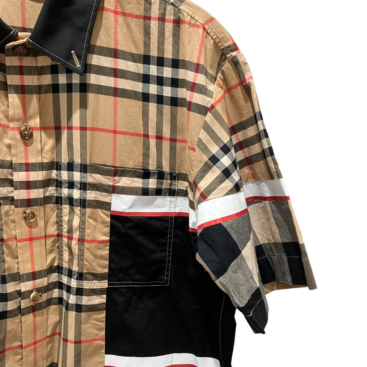 BURBERRY チェック半袖シャツ8055732 古着・中古-4枚目のアイテム画像