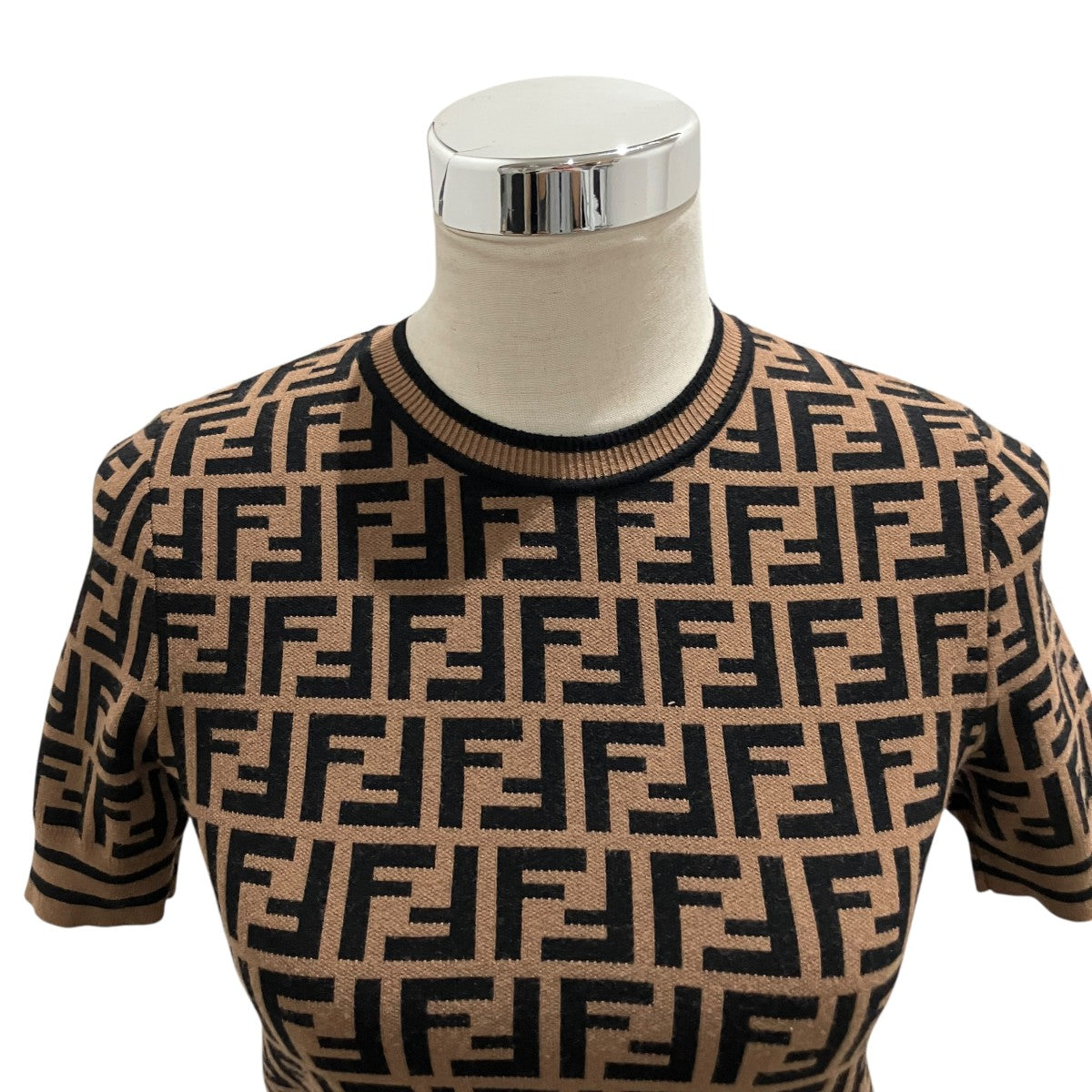 FENDI(フェンディ) ズッカ柄半袖ニットFZY702 A5QG FZY702 A5QG
