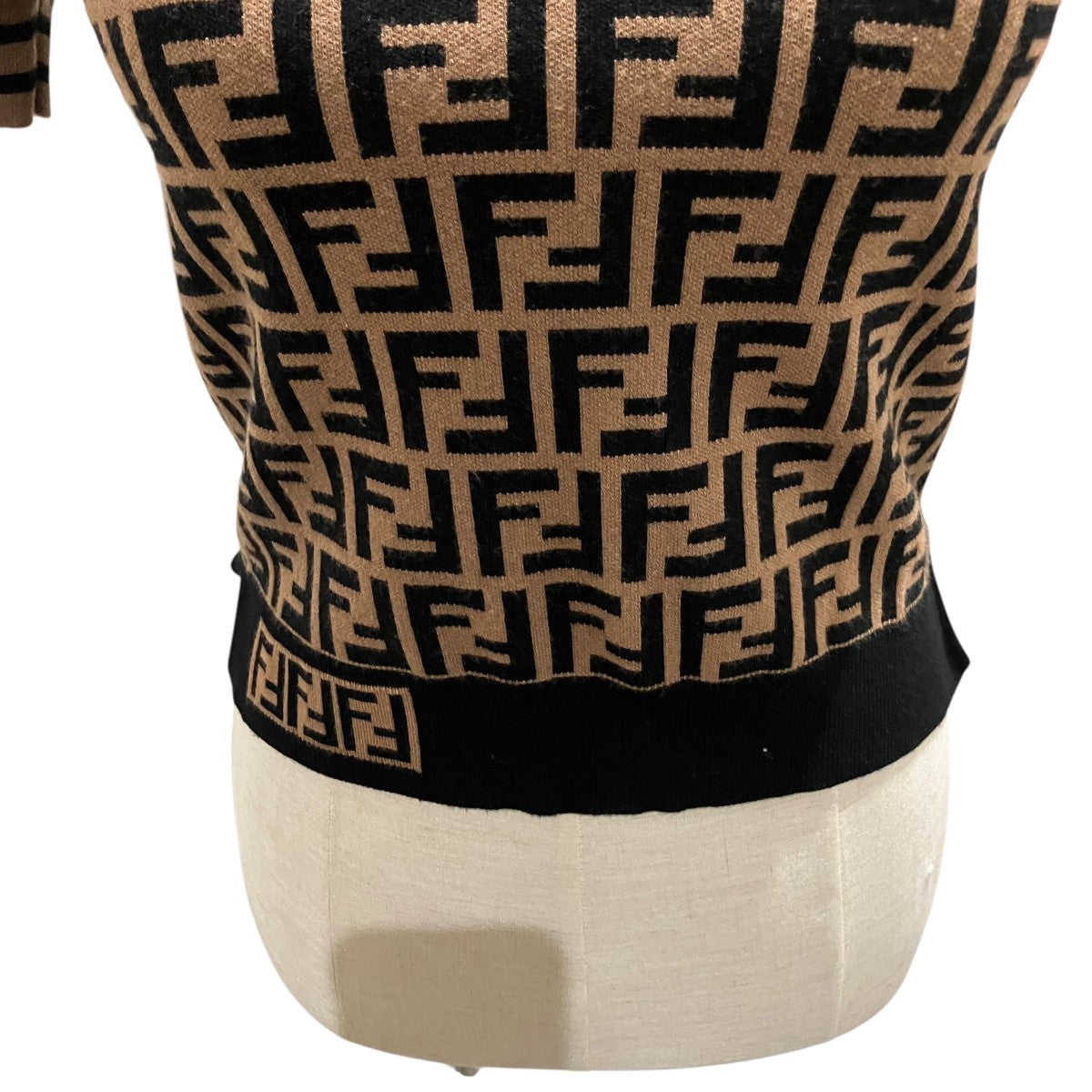 FENDI ズッカ柄半袖ニットFZY702 A5QG 古着・中古-4枚目のアイテム画像