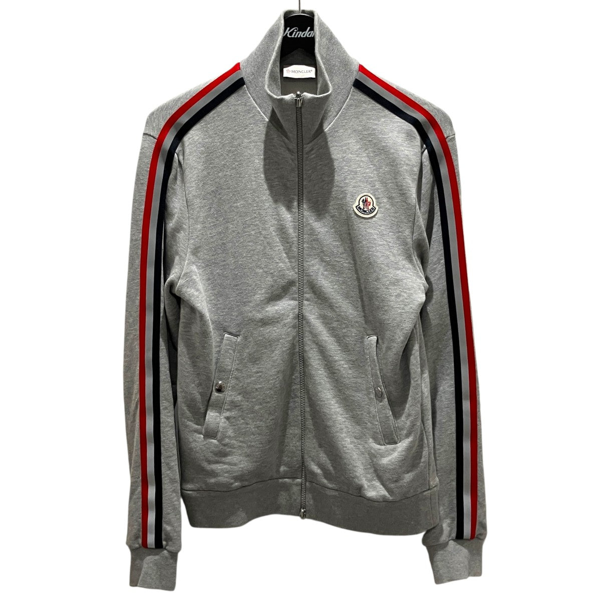 MONCLER 【MAGLIA CARDIGAN】トリコロールラインスウェットジャケットF20918G75300 古着・中古-1枚目のアイテム画像